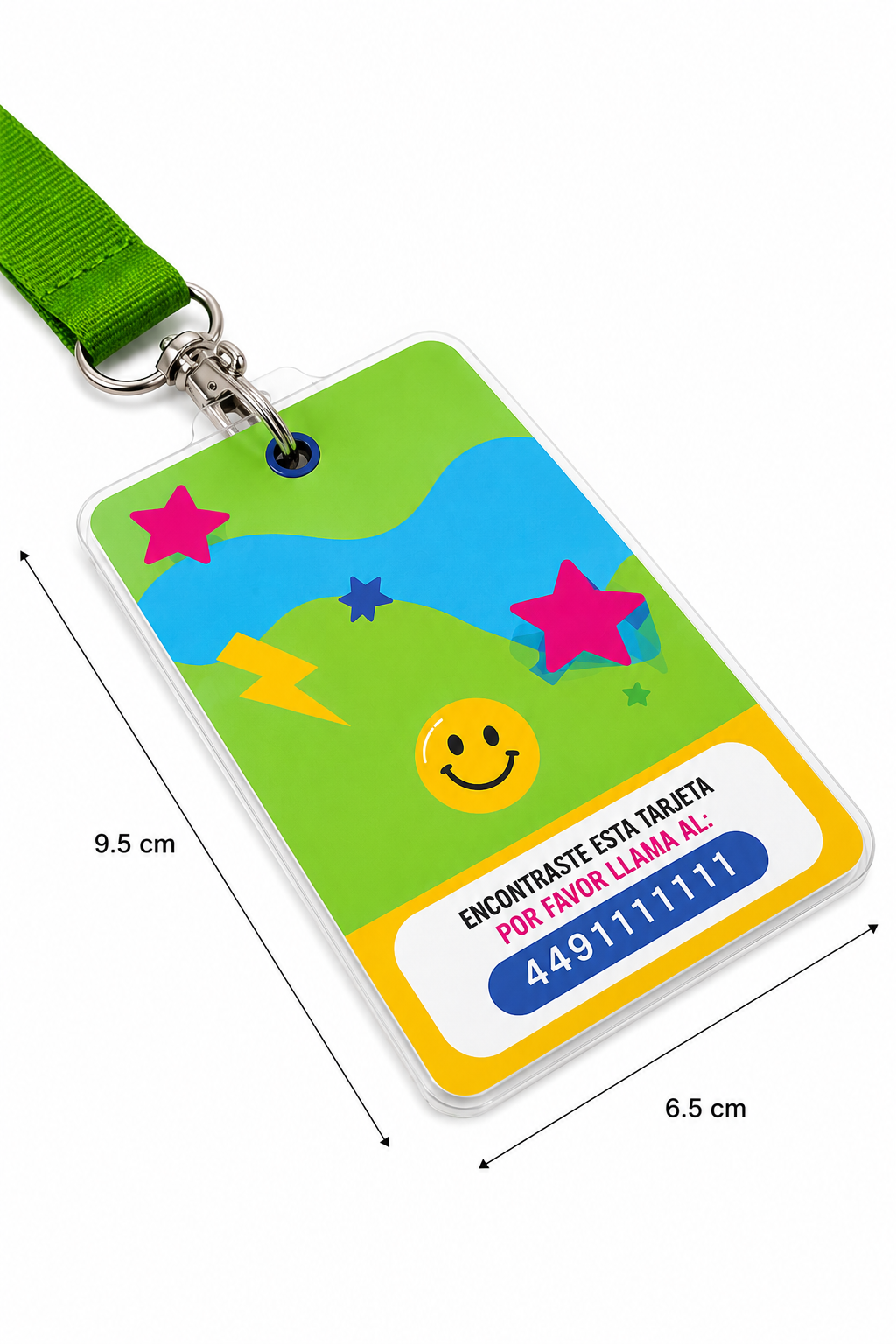 Gafete de Identificación Infantil Personalizado | Identificador para Niños con Datos de Emergencia