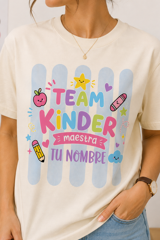 Playera para Maestra de Kínder Personalizada | TEAM KINDER